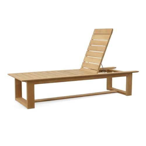 16909 Horizon High Chaise Bench backrest reclined side angled on white background