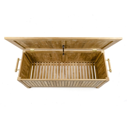 18203 somerset rectangular storage box top view with lid open on white background