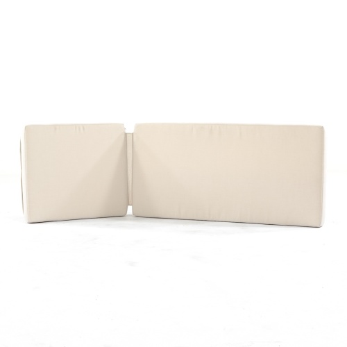 30002dp Malaga synthetic wicker chaise lounger cushion on side with front view on white background