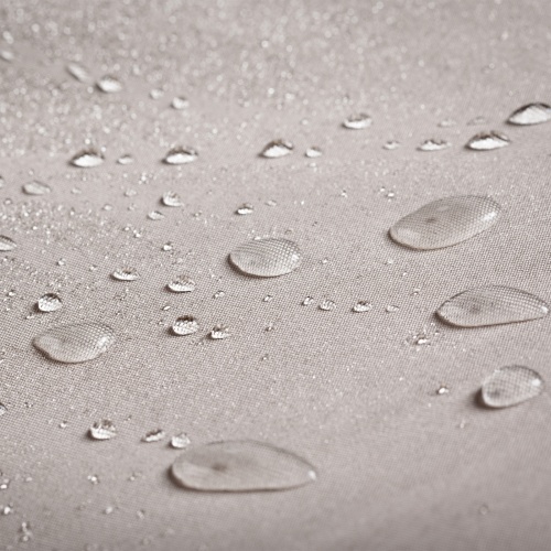  65025 Vogue Rectangular Extension Table Cover showing closeup of water repellant material of cover