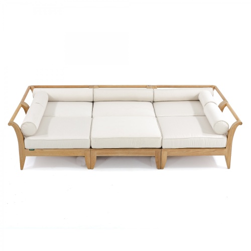 70100 Aman Dais 6 pc Daybed Set with canvas colored cushions front aerial view on white background