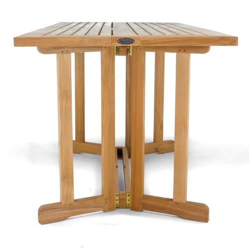 15663S Nevis 5 ft Rectangular Folding Table end view on white background