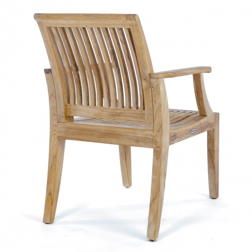 70559 Grand Hyatt teak armchair angled rear right side view on white background