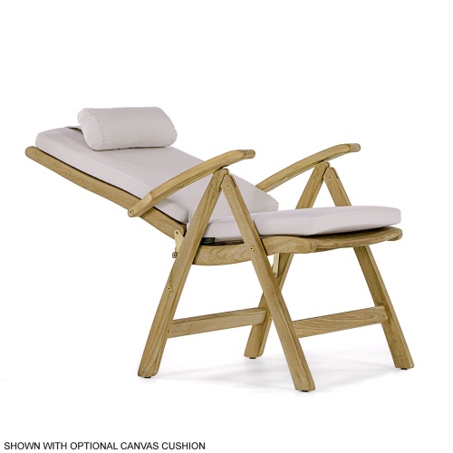 westminster teak recliner with arms