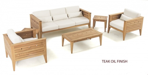 teak outdoor couch with end tables
