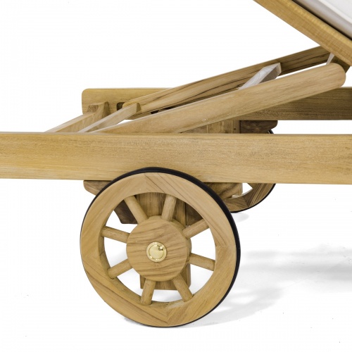 Teak Lounger With Wheels