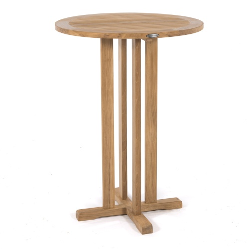 70249 Somerset teak pub table side view on white background