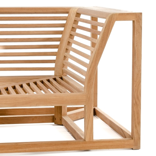 13801 Maya Left Side Sectional Teak Frame showing front close up view on white background