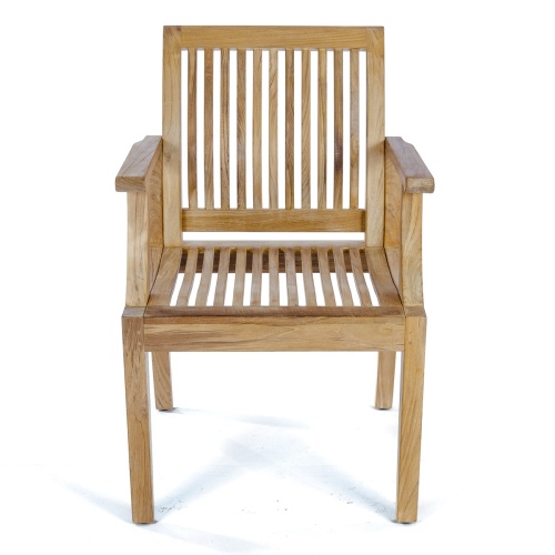 15917 Surf Teak Dining Table in angled side view on white background