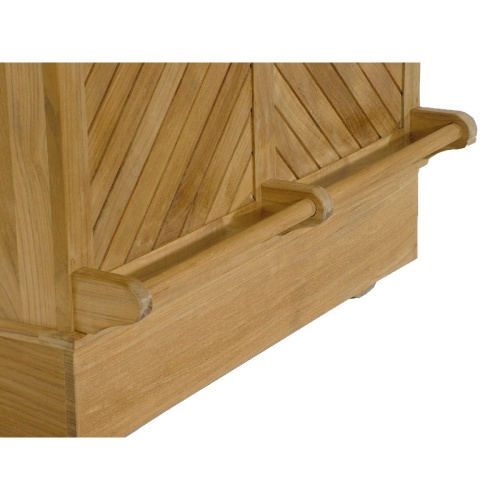 70717 Somerset Vogue Bar Set closeup view of footrest on bottom on white background