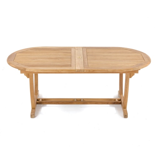 15504 Montserrat Extension Table angled top side View closed position on white background