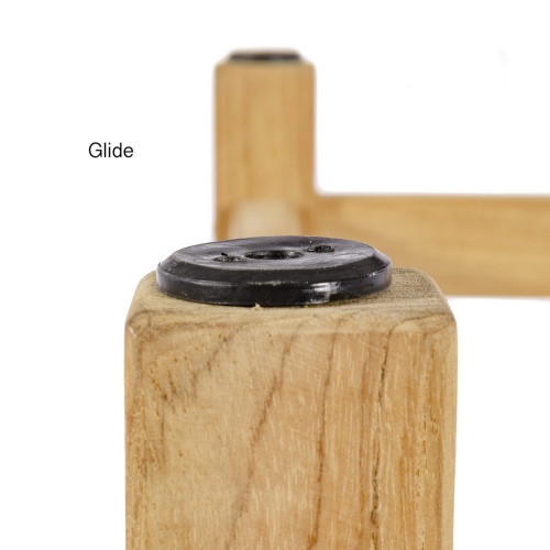18167 palazzo three receptacle bottom leg showing floor glide on white background
