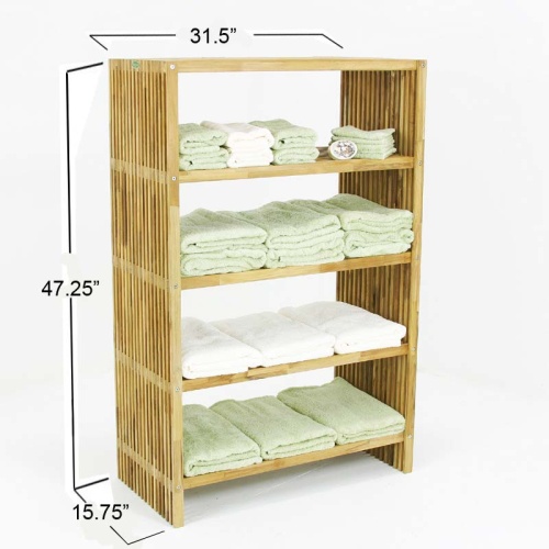 18221 Teak Storage Shelf 48 inch height autocad on white background