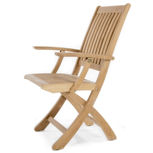 70066 Barbuda teak armchair angled on white background