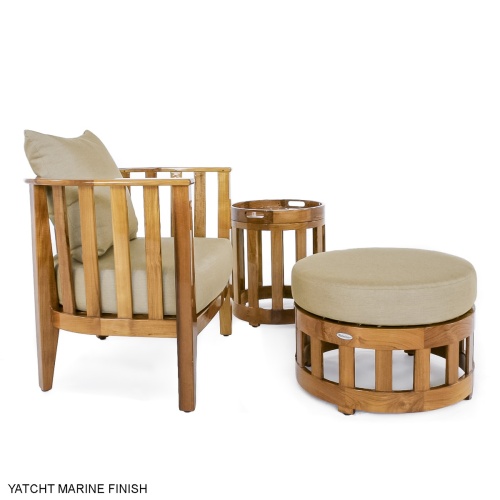12170 Kafelonia Club Chair with cushions in angled on white background