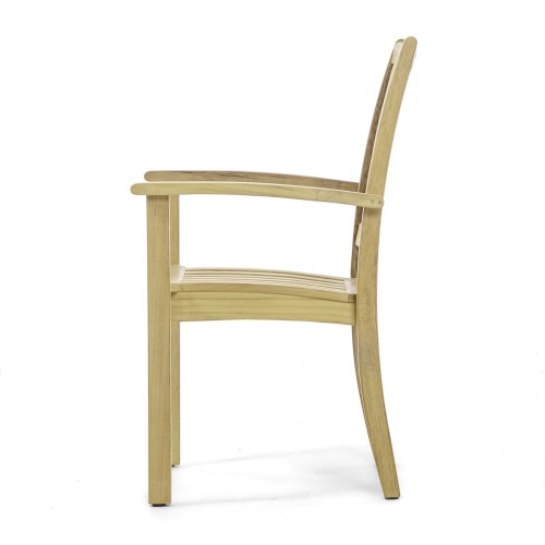 12196 Sussex Teak Chair in left side view on white background
