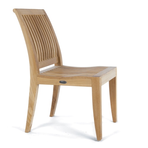 15816 Pyramid Teak 6 ft Table in end view on white background