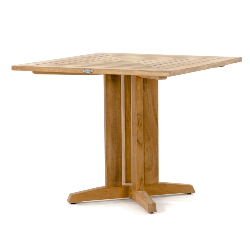 12901 Horizon Teak Dining Armchair showing closeup of right side arm and chair back view