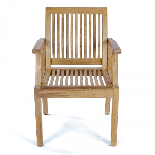 15917 Surf Teak Dining Table in side view on white background