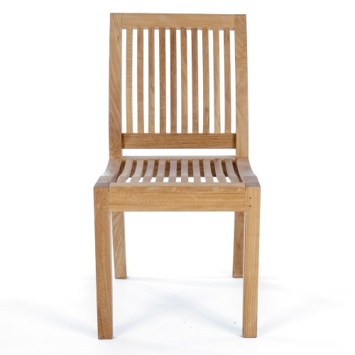 11810 Laguna Teak Side Chair in rear angled view on white background