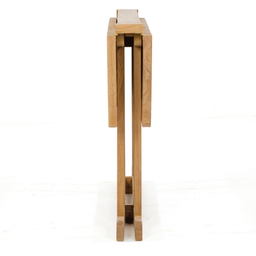 15663S Nevis 5 ft Rectangular Folding Table in end view with both sides folded down on white background