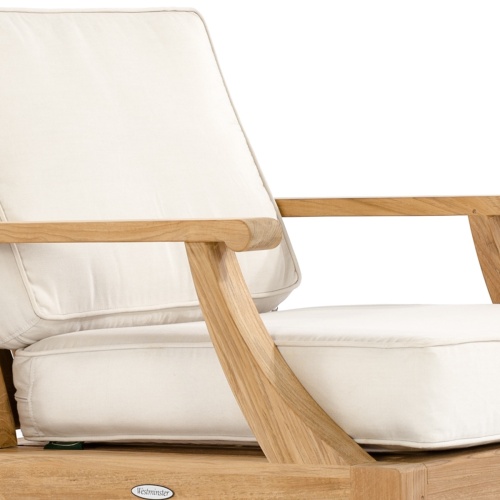 13122 Laguna teak 84 inch long Sofa Frame angled on white background