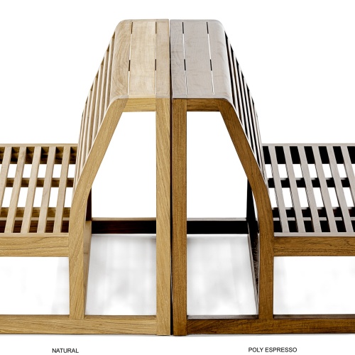16800DP Maya teak chaise daybed teak frame side view on white background