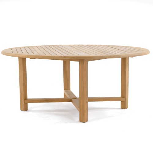 15348 Buckingham Teak Table in side view on white background