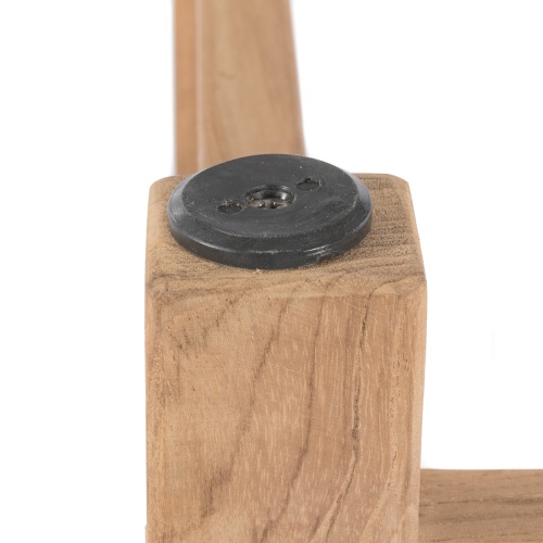 12196 Sussex Teak Chair bottom leg showing closeup of chair glide on white background