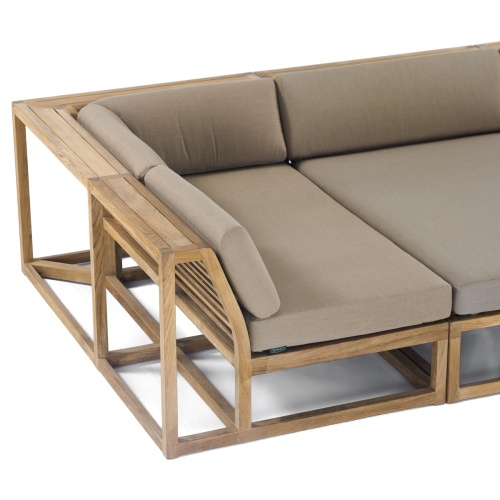 70274 Maya 3pc Daybed with cushions showing closeup aerial view on white background