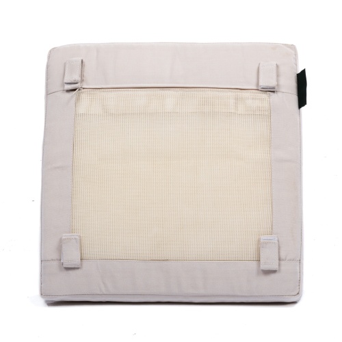 70416 Laguna teak bar stool seat cushion bottom view on white background