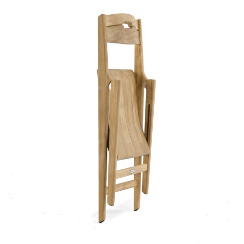 11916 Surf folding side chair folded flat in angled view on white background