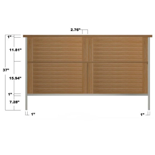 28225 Vogue Sideboard showing autocad of front view on white background