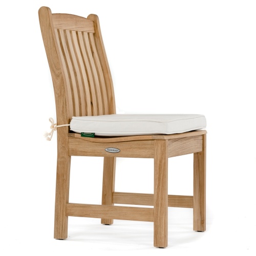 12218 Veranda Teak Armchair angled front view on white background