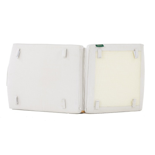 72569SBMTO Recliner Cushion optional in side view of bottom and back of cushion with attachments on white background