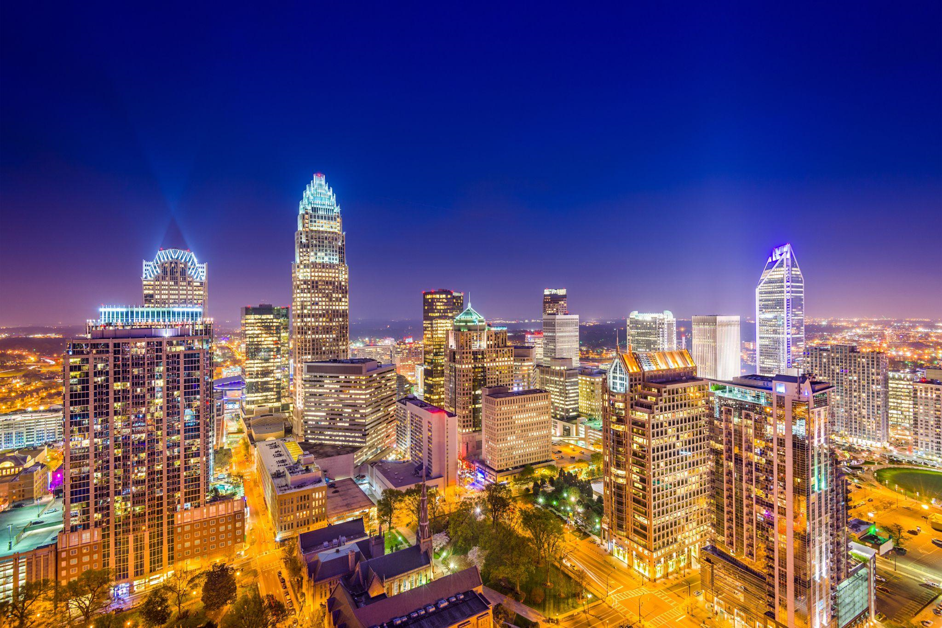 Uptown Charlotte City Skyline in Charlotte, NC