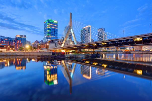 An image of the Leonard P. Zakim Bunker Hill Memorial Bridge is a cable-stayed across the Charles River in Boston.
