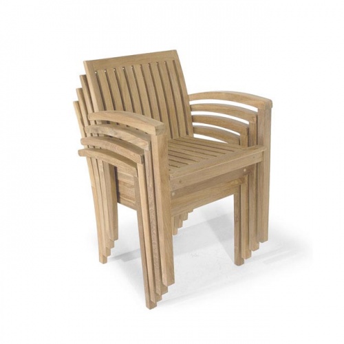 Teak Stackable Armchair - Picture B