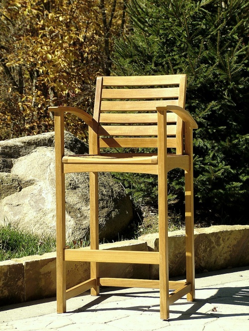 Refurbished Somerset Teak Bar Stool - Picture E
