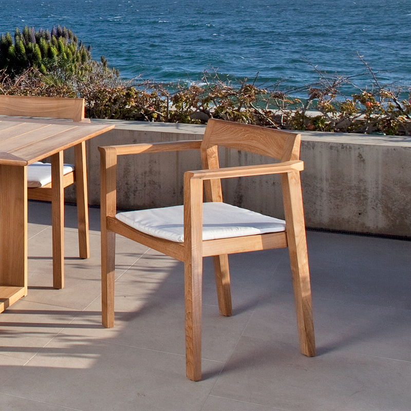 4 pc Horizon Teak Armchair Set