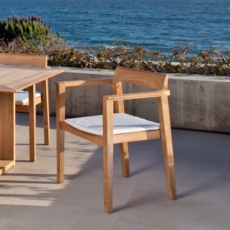 4 pc Horizon Teak Armchair Set