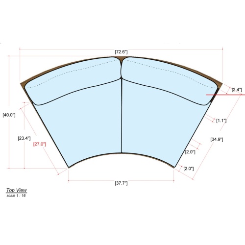 Kafelonia Round Sofa Section - Picture L