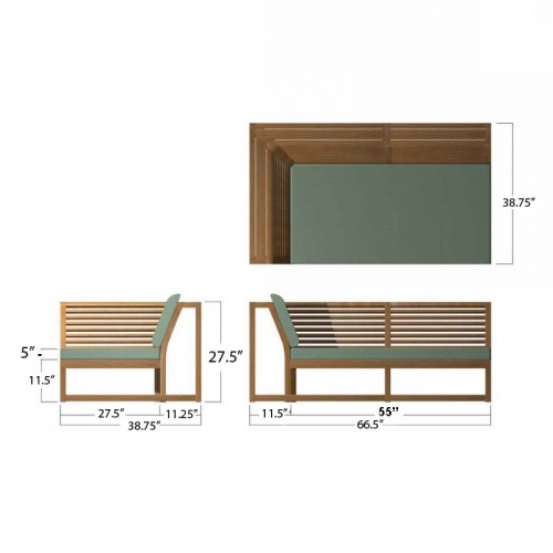 Maya Sofa Right Side Frame - Picture F