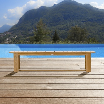 6 ft Horizon Teak Backless Bench