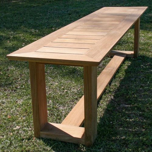 6 ft Horizon Teak Backless Bench - Picture K