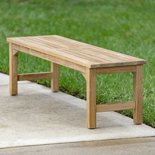 5 ft Teak Backless Bench - Picture A