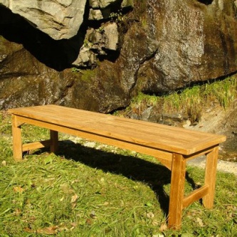 Refurbished 5 ft Teak Backless Bench