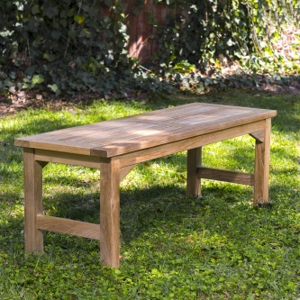 4 ft Veranda Teak Backless Bench