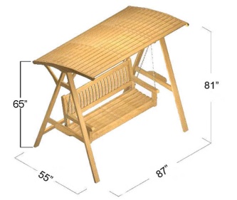Teak Swing Stand with Canopy