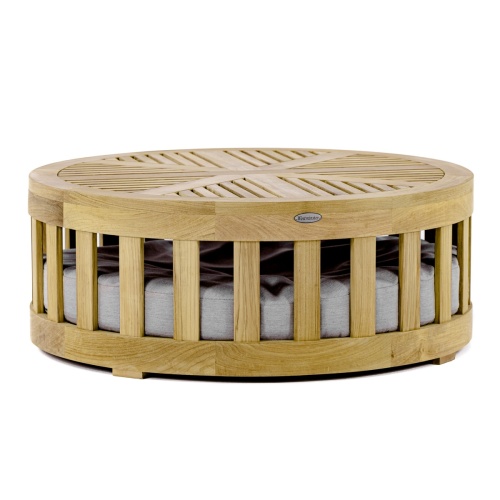 Kafelonia Round Teak Coffee Table - Picture E